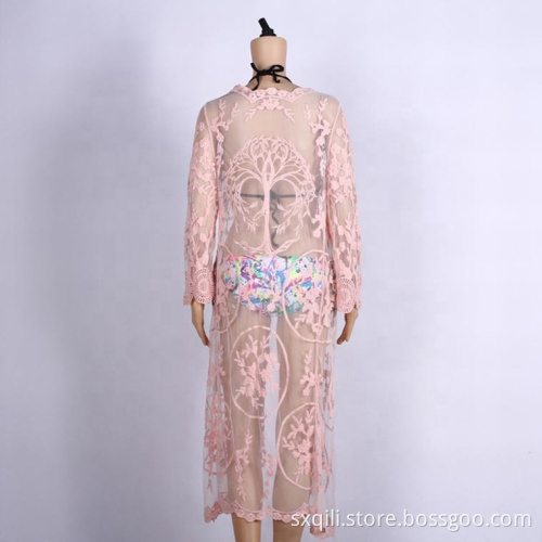 long bohemian plus size beach wear